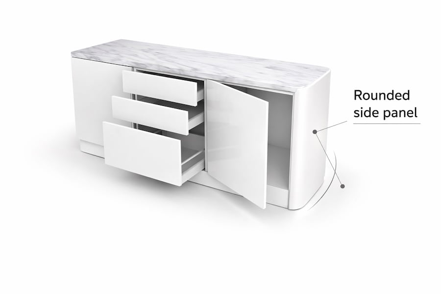 Rounded side panels