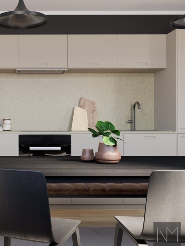 Küchentüren im Design Soft Matte Exit. Farbe beige 2.