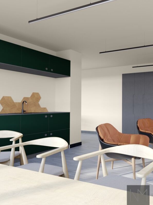 Türen für Küchen und Kleiderschränke im Design Pure Elegance und Pure Linoleum Circle. Farbe HDF grau, Farbe Linoleum 4174 Nadelholz.