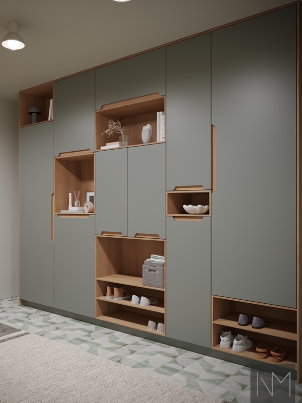 Linoleum Elegance Türen für Metod in 4184 Olive und geölter Eiche