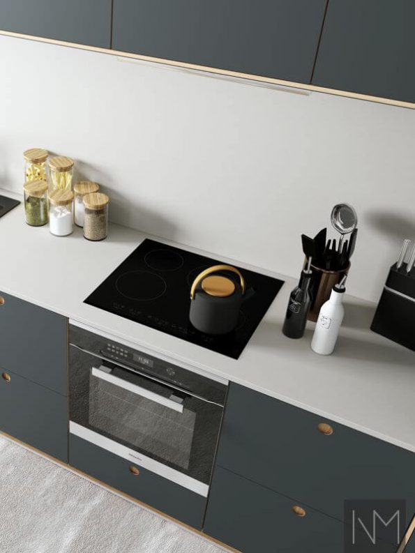 Küchentüren in Linoleum Basic und Circle Ausführung. Farbe 4155 Swift
