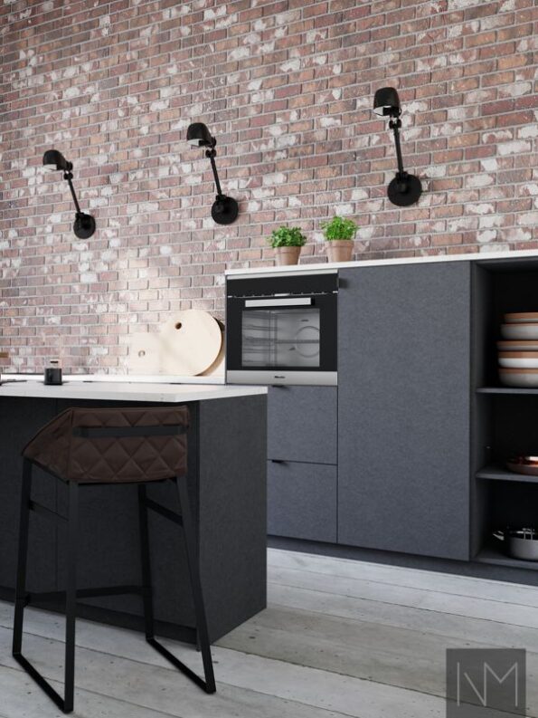 Küchentüren im Design Pure Basic. Graues HDF, mit Prince-Griff