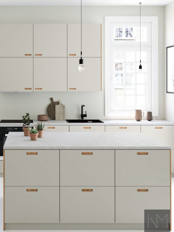 Küchenfronten in Linoleum Exit Design. Farbe 4176 Mushroom