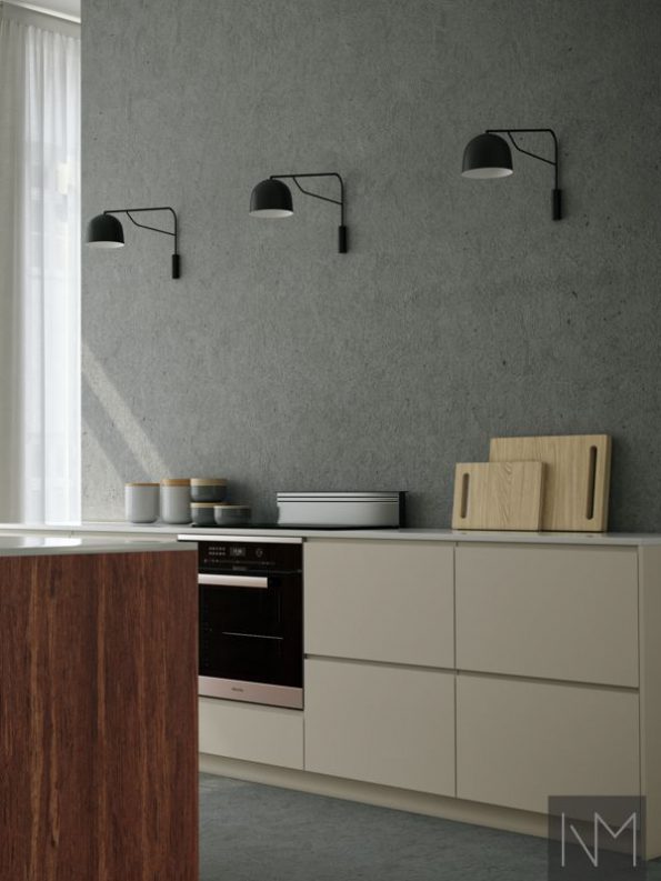 Küchentüren in Bambus + Instyle Design in Mocca und Instyle Design in Jotun Smooth White