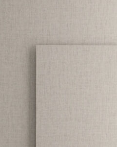 Gris Laminado de 10x10 cm con estructura de lino en ambos lados.