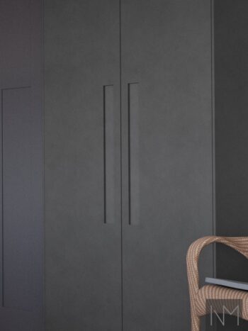 Frentes para cocina y armario en diseño Pure Ontime. HDF color gris.