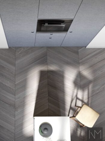 Frentes para cocinas en diseño Pure Circle. HDF gris claro.