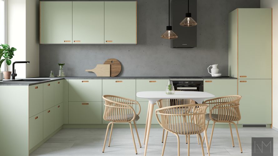 El diseño interior de la cocina.