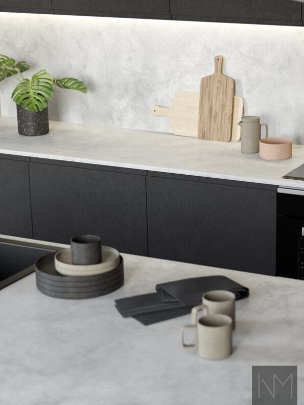 Fronts for kitchens in design Pure Instyle. Black HDF.