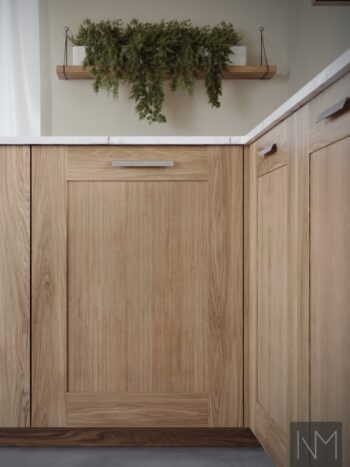 Kitchen doors in Classic Frame design. Oak clear lacquered.