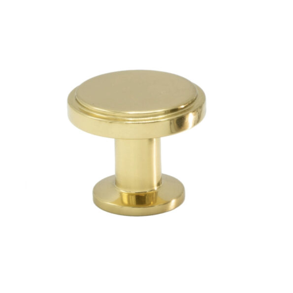 Brass knob with a round shape