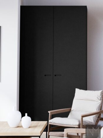 Façades d'armoires au design Pure Exit. HDF couleur noir.
