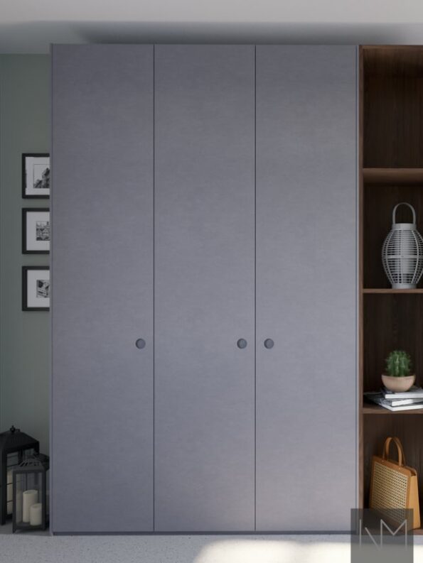 Façades pour armoires au design Pure Circle. HDF couleur gris clair