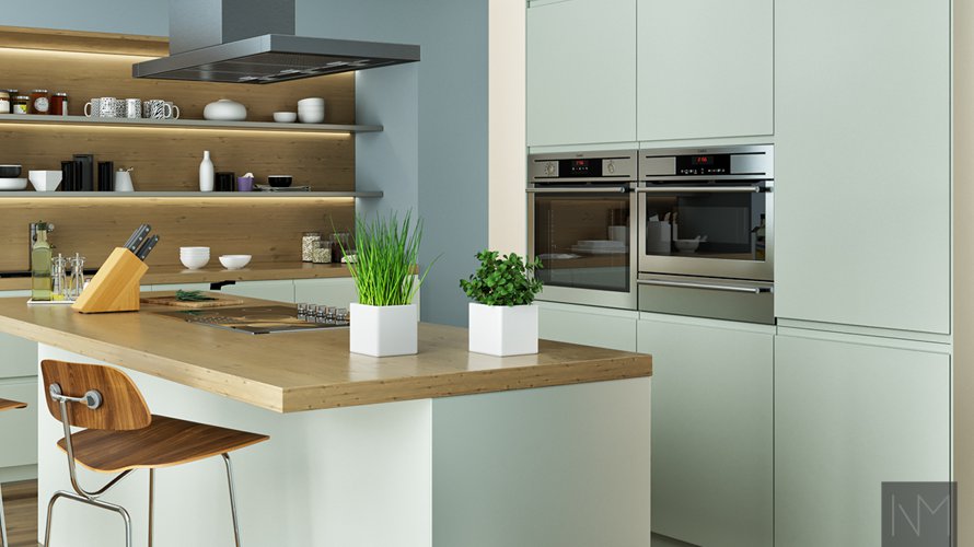 Style minimaliste des façades d’armoires de cuisine IKEA