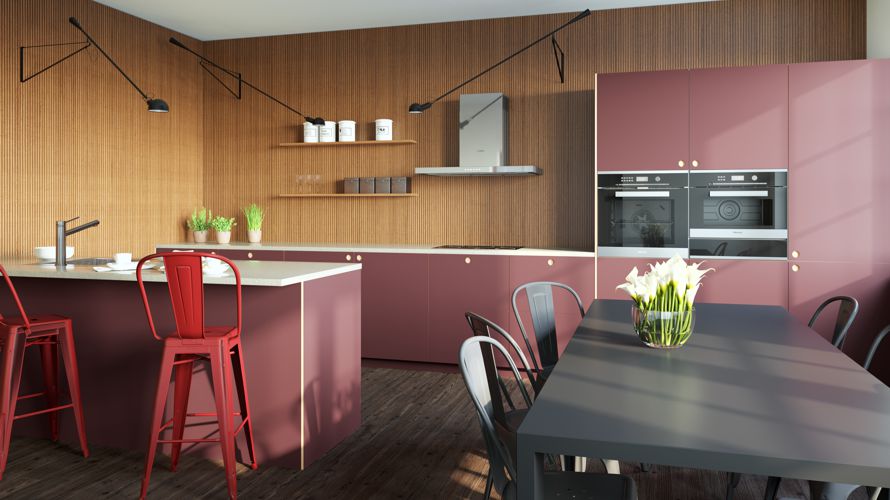 Nouvelle conception de cuisine - un intérieur magnifique et fonctionnel