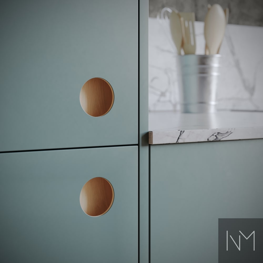 Kitchen doors in Soft Matte Circle design.