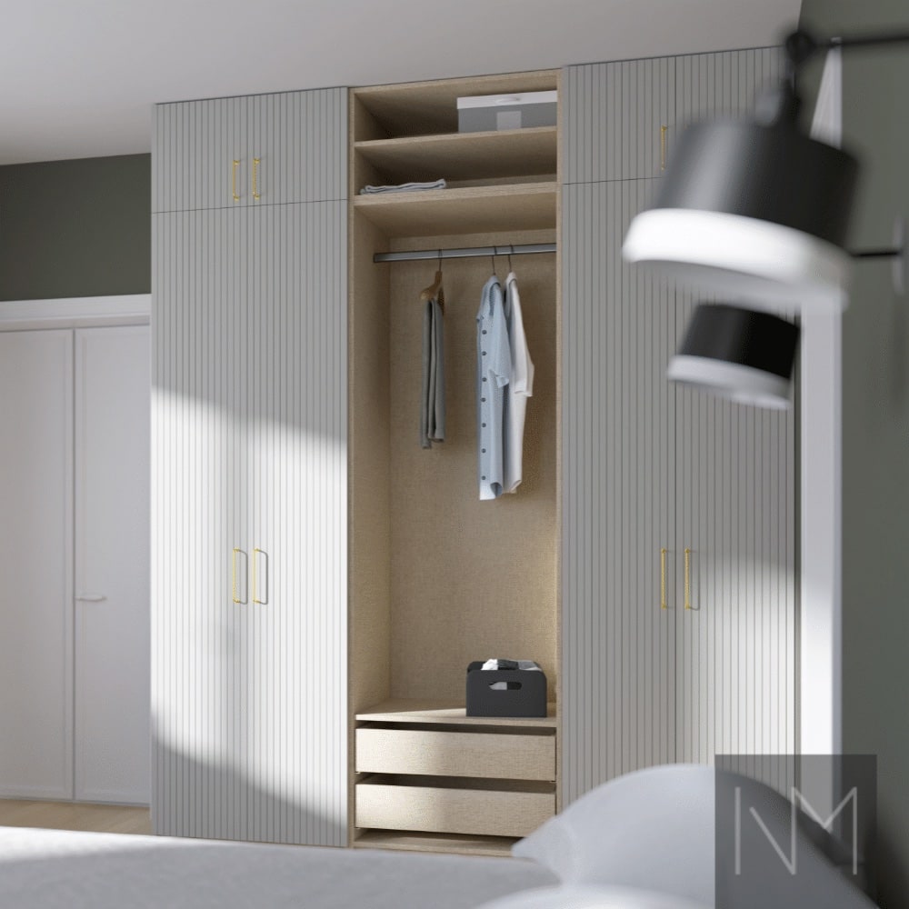 Linen Grey PAX visualization bedroom.