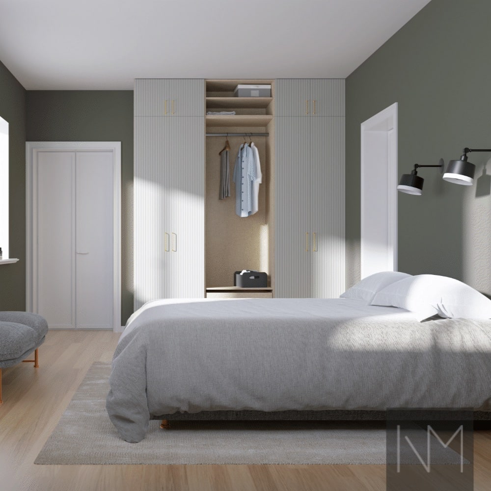Linen Grey PAX visualisering soveværelse.