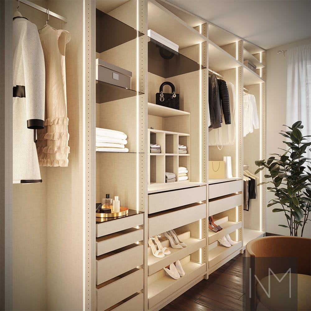 Linen garderobe i Grå.