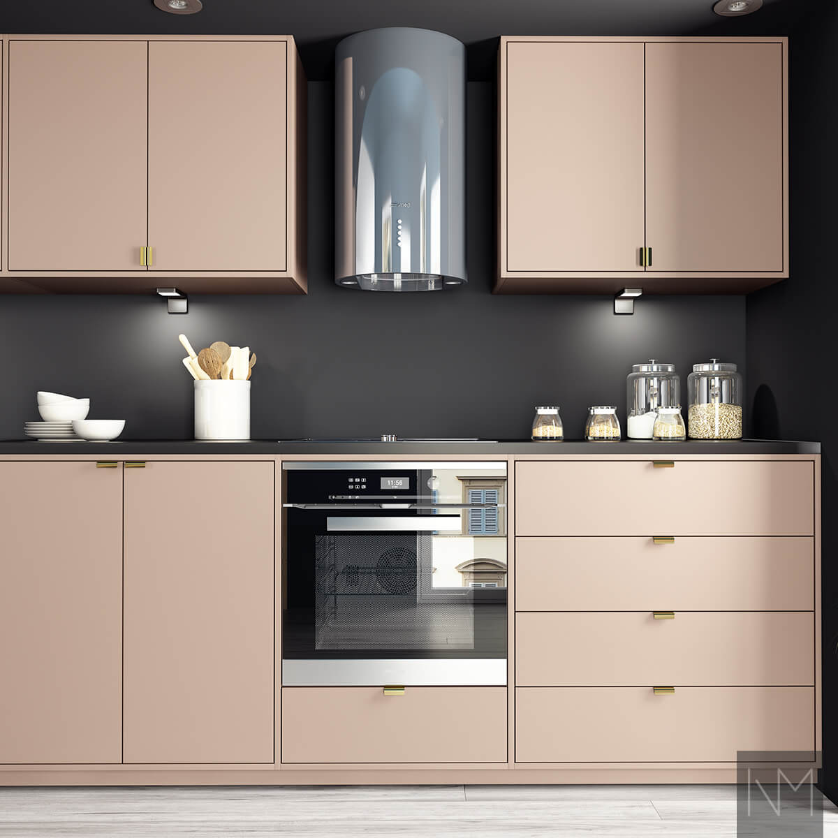 IKEA Metod of Faktum keuken Basic. Kleur NCS S3010-Y50R of Jotun Senses 2024. Inframe stijl.