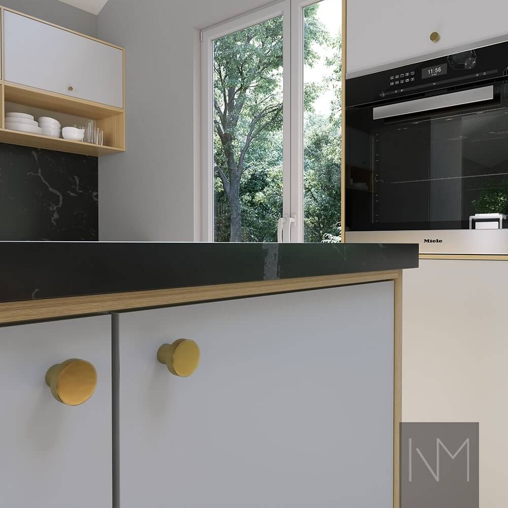 IKEA Metod or Faktum kitchen Basic. Colour NCS S 0500-N or Jotun Classic White 9918. Inframe style.