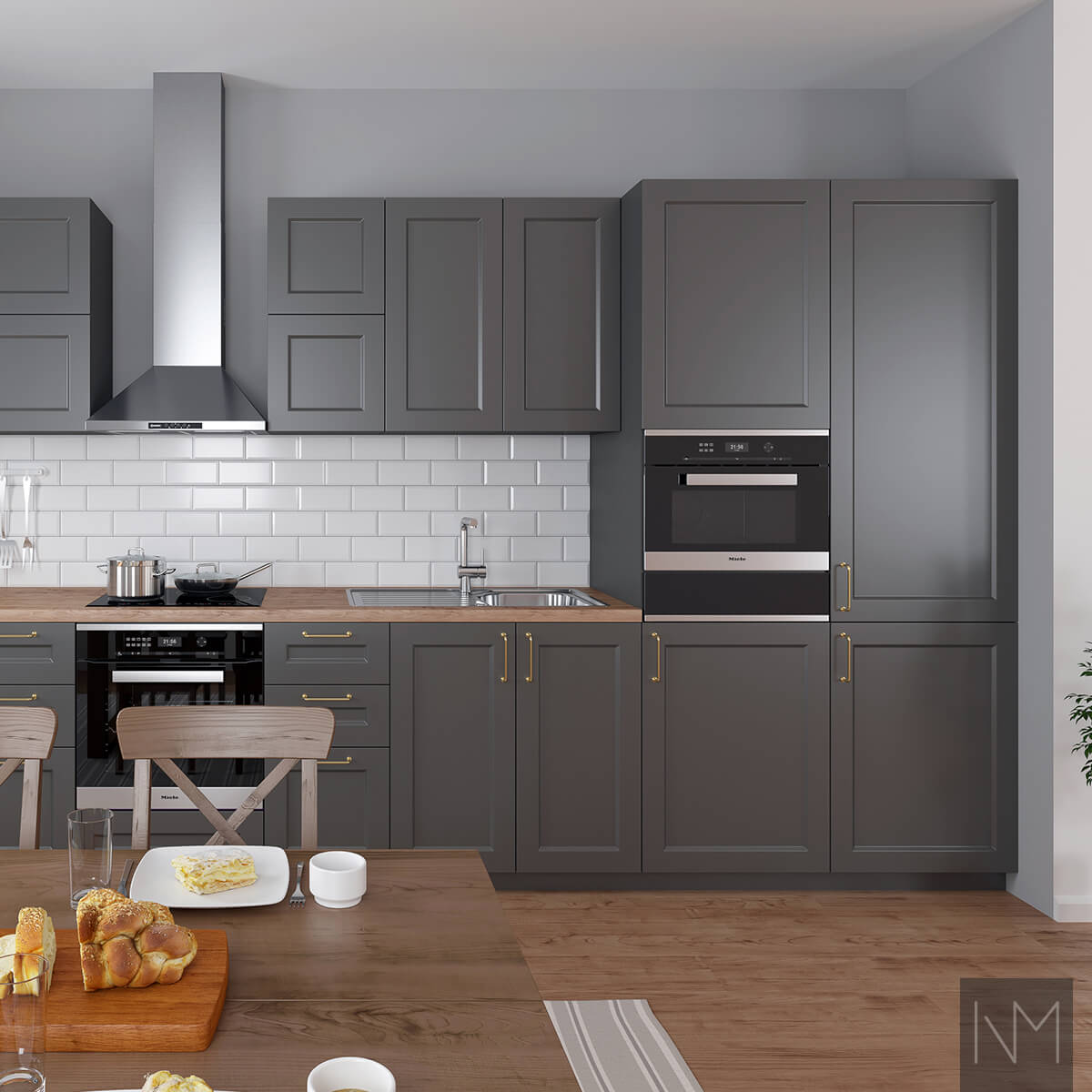 IKEA Metod or Faktum kitchen CLASSIC. Colour NCS S-7500-N