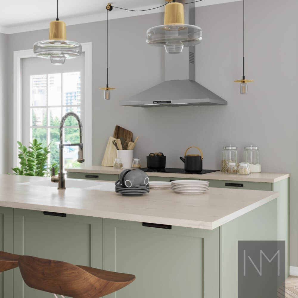 Cucina IKEA Metod o Faktum Classic Style. Colore NCS 4708-G34Y o Jotun Antique Green 7629.