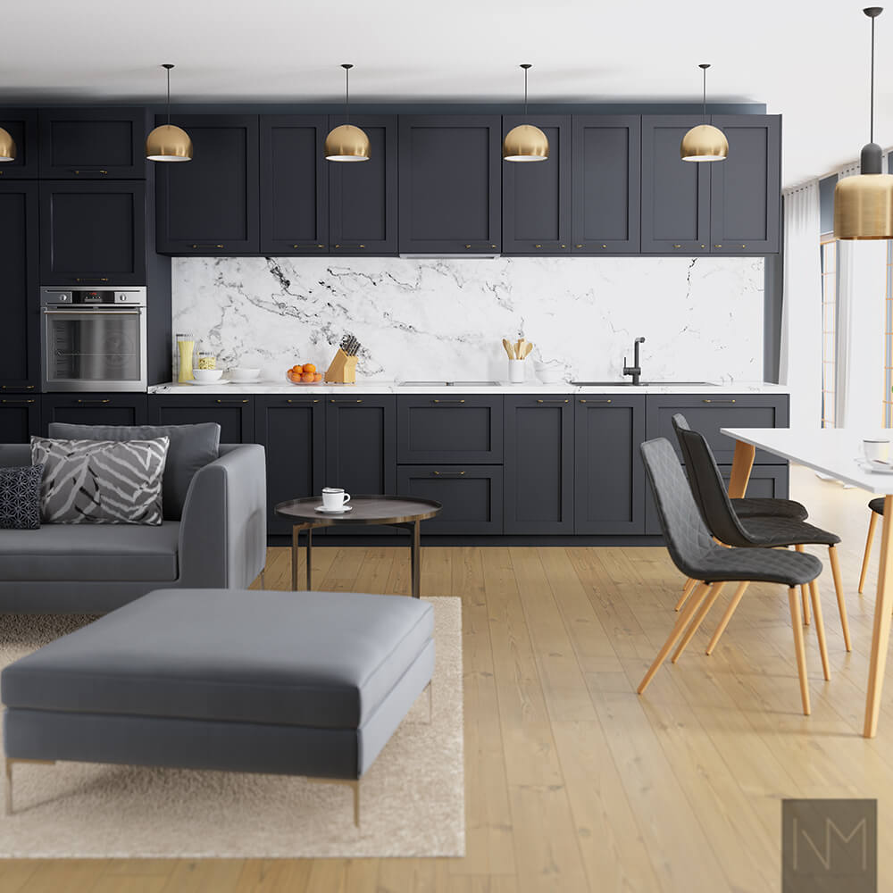 IKEA Metod or Faktum kitchen CLASSIC STYLE. Colour NCS S8105-R94B or Jotun Sophisticated Blue 4744