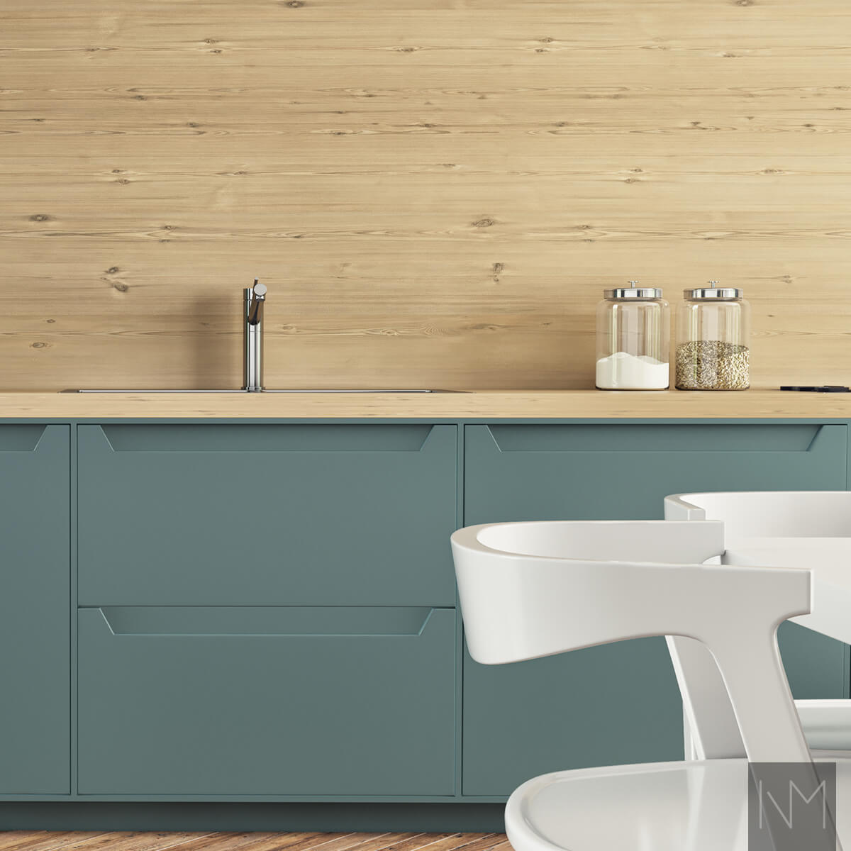 IKEA Metod or Faktum kitchen Elegance. Colour NCS 6713-B34G or Jotun Dark Teal 5454