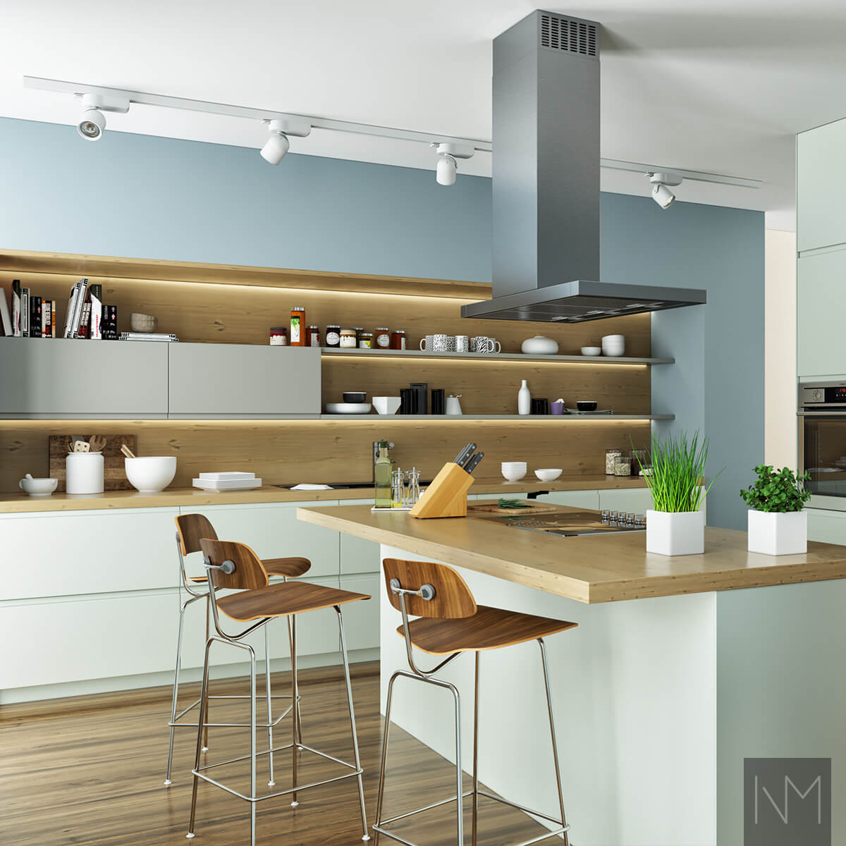 IKEA Metod or Faktum kitchen Instyle. Colour NCS 1706-G15Y or Jotun Soft Mint 7555