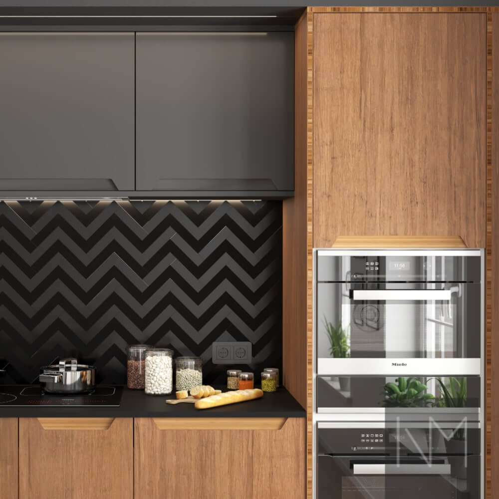 Deuren voor Metod-keuken in Bambus+ Elegance-ontwerp. Kleur Caramel