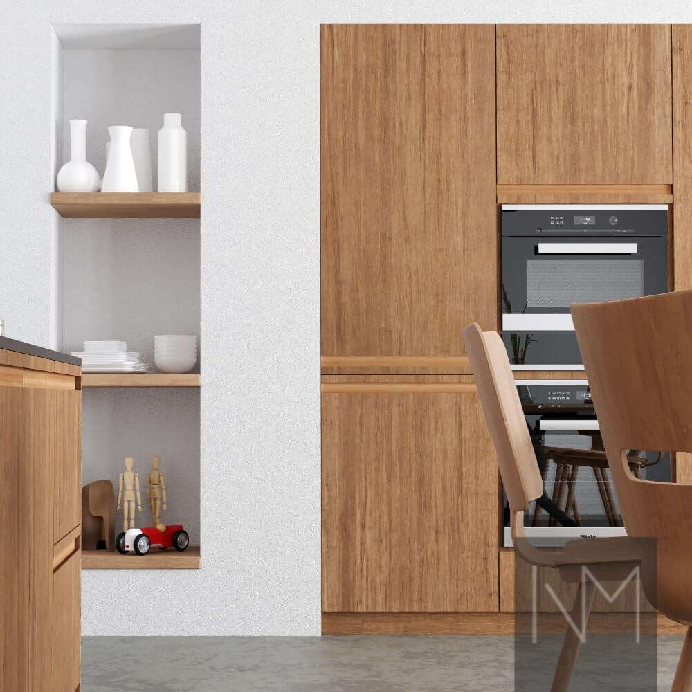 Doors for Metod kitchen in Bambus+ Inline design. Caramel