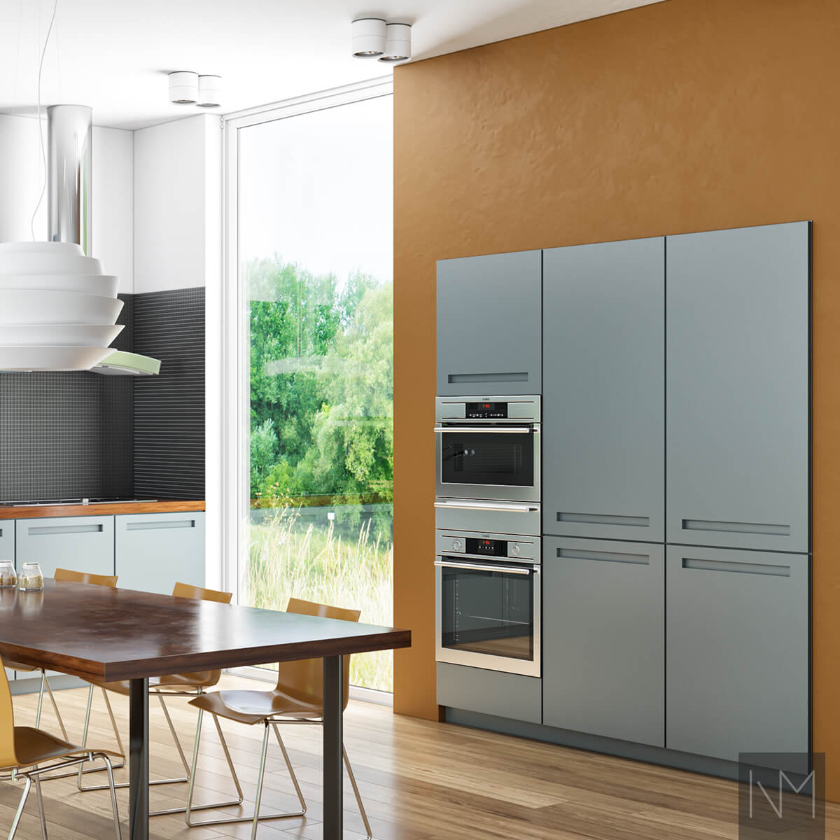 IKEA Metod kitchen Ontime. Colour NCS 6108-B08G or Jotun St Pauls Blue 5030
