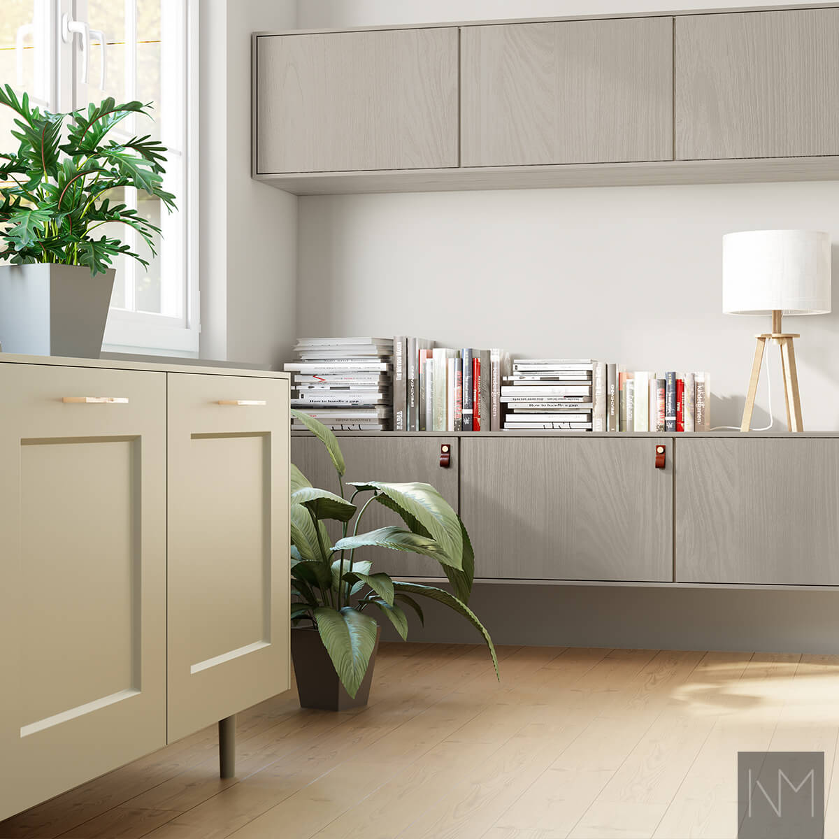 Sistema di stoccaggio IKEA Metod in design Nordic. Colore NCS 3504-Y19R o Soft Grey 0394