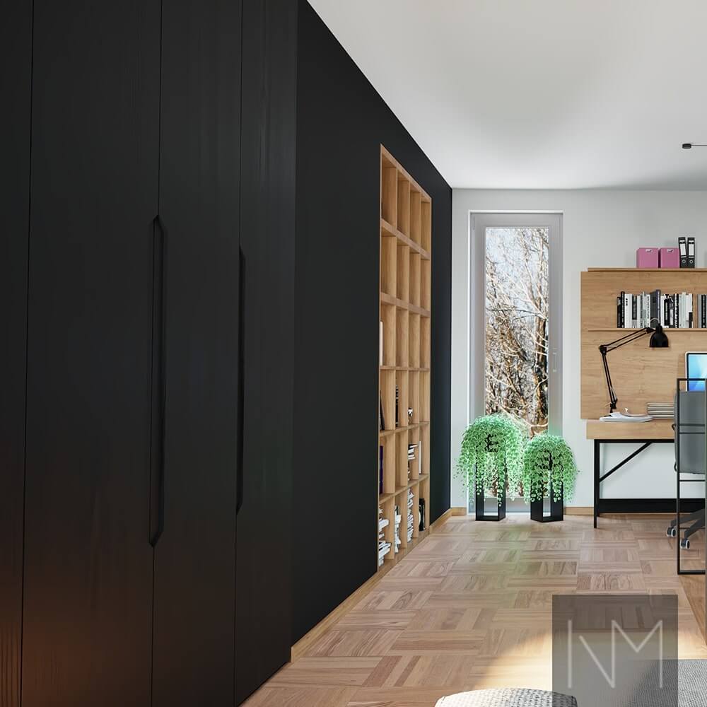 Doors for PAX wardrobe Nordic+ Elegance black stained
