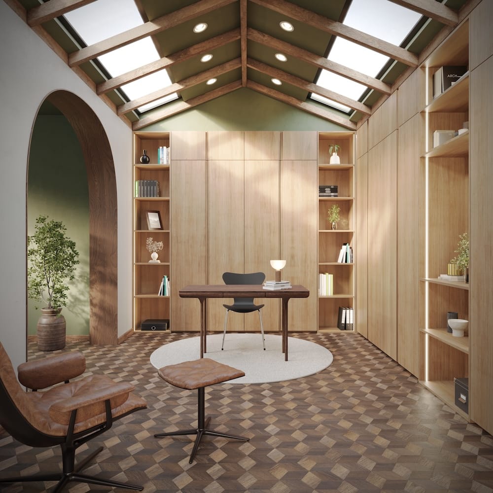 Garderobeskapfronter Oak Instyle i hvitpigmentert lakk.