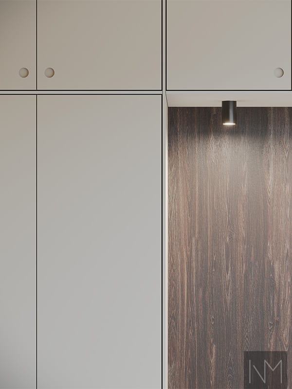 Ante Soft Matte Circle per armadio. Colore 1551 NCS S1002-G50Y.