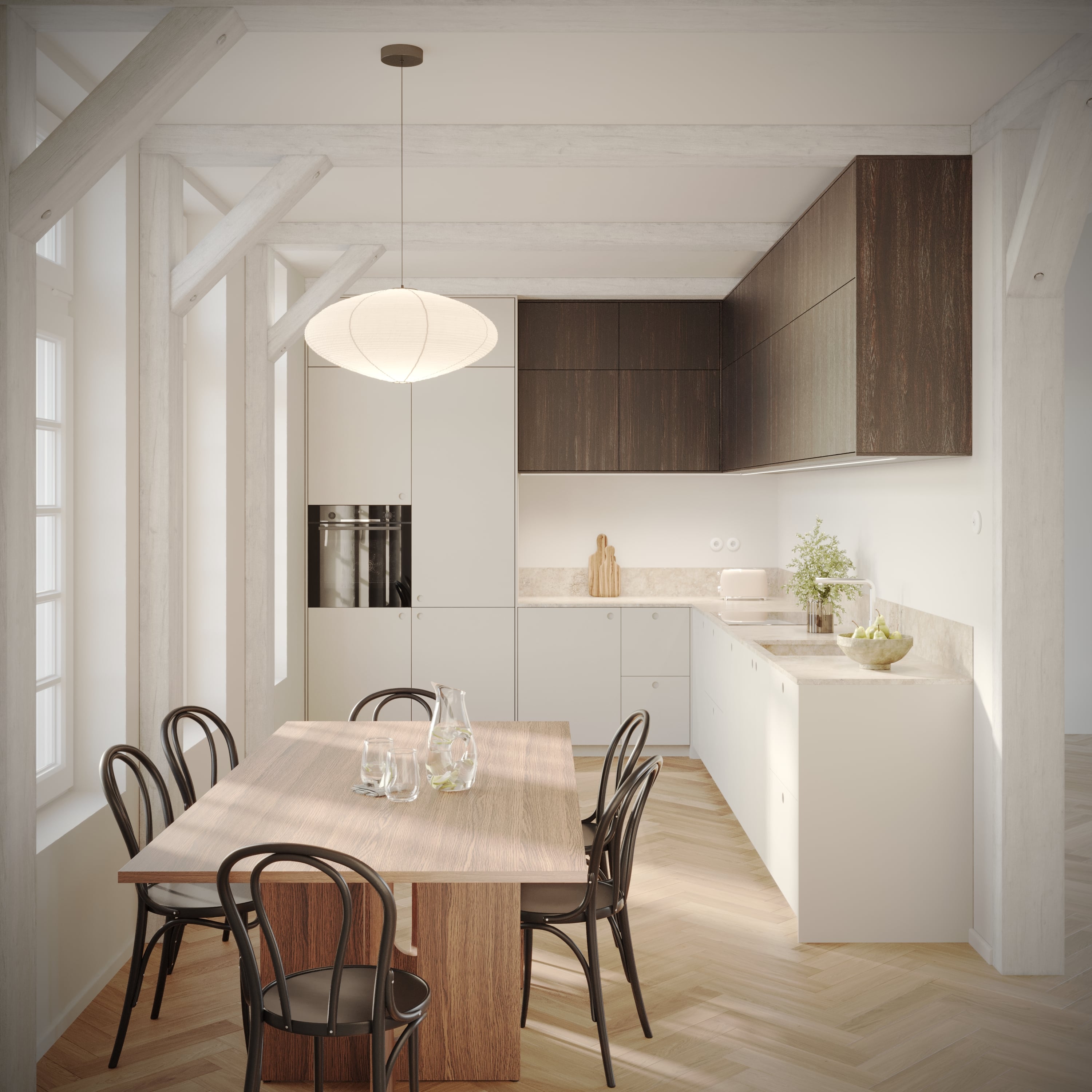 Scandinavische keuken met Noremax-fronten
