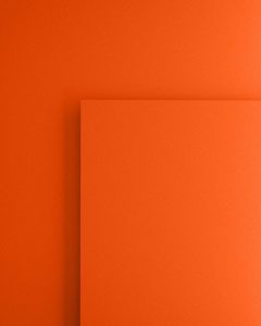 Orange Blast 16×8 cm 2mm thick  Linoleum Colour sample – Orange Blast