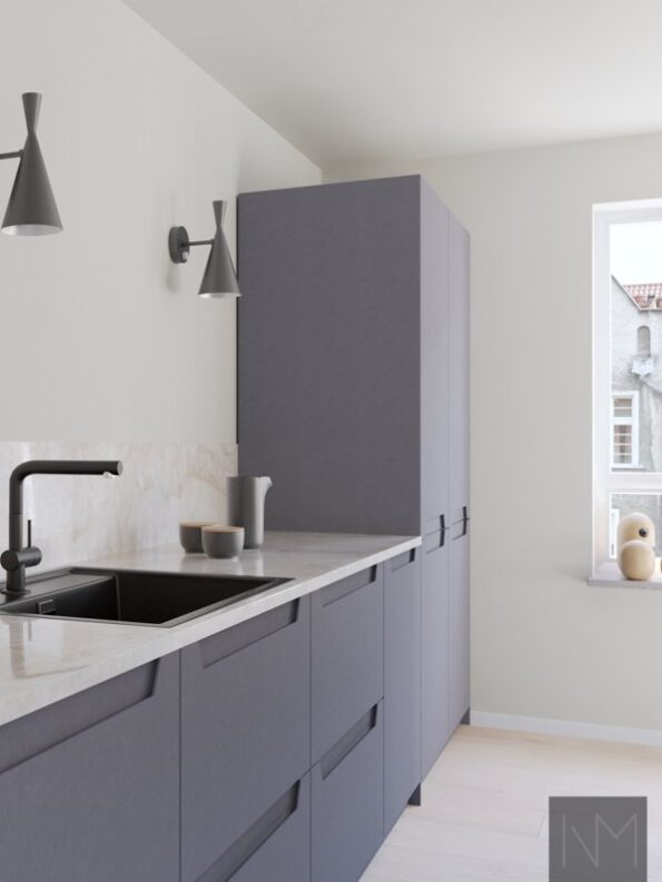 Kitchen fronts in Pure Elegance design. HDF color light grey