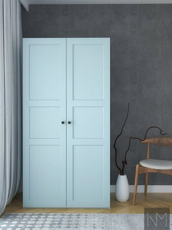 Wardrobe doors in colour: KILDEN 4423. NCS 2215-R99B