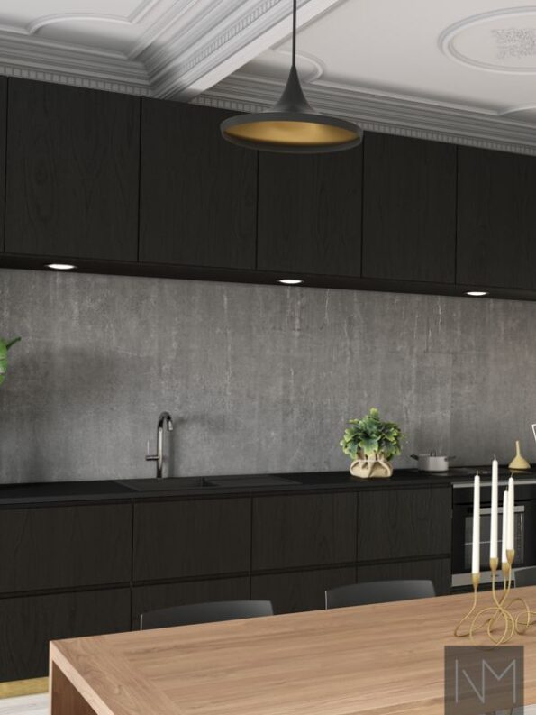 Fronts for kitchens in designs Nordic + Instyle and Nordic + Basic. Colour NCS S9000-N.