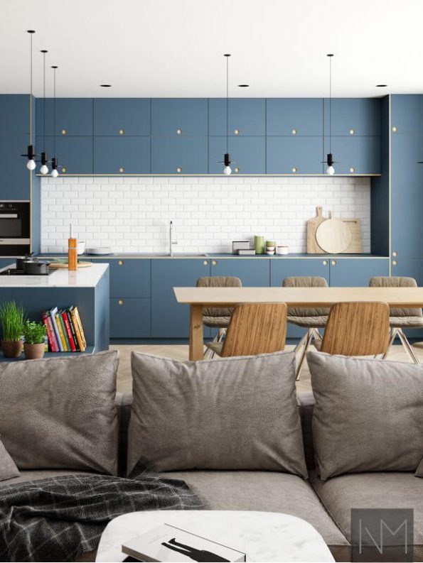 dark blue kitchen fronts
