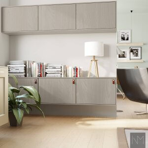 modern wooden cabinets grey