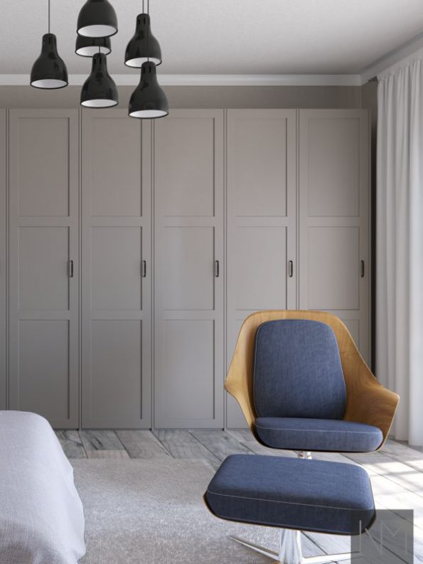 PAX wardrobe doors in Classic Style design. Colour Jotun 1877 Pebblestone NCS S4502-Y_instagram