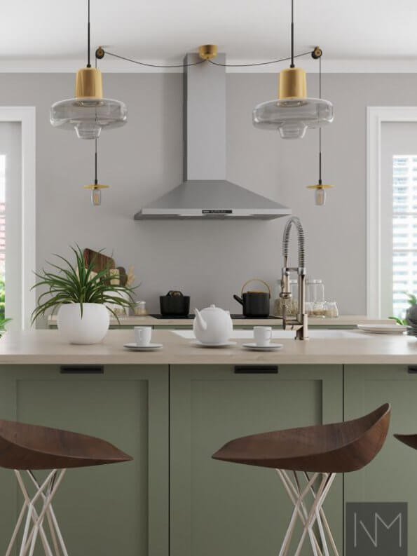 Kitchen fronts in ANTIQUE GREEN 7629 from JOTUN