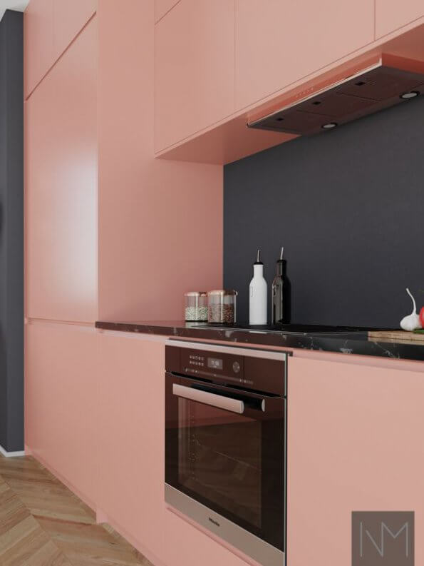 Kitchen fronts in INSTYLE design , BASIC fronts used on the top cabinets.