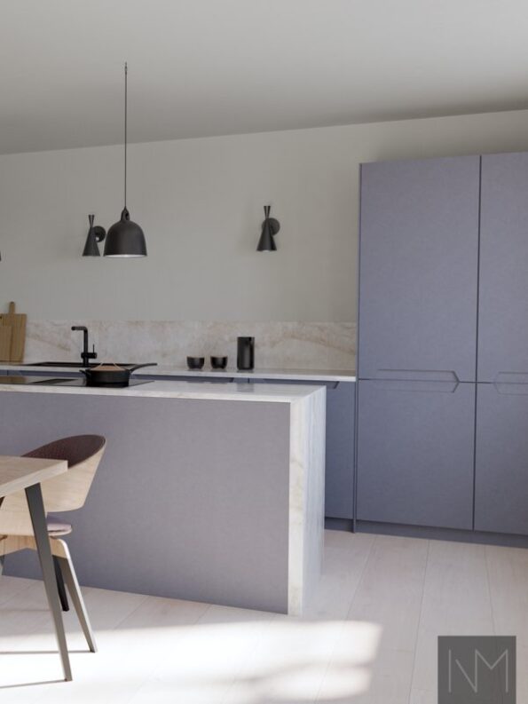 Kjøkkendører i Pure Elegance design. HDF farge lys grå