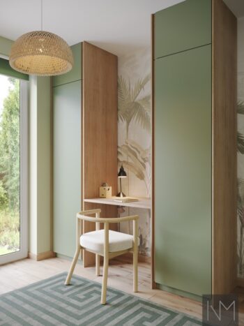 Fronter til Pax i Linoleum Instyle i 4183 Pistachio og beis B-White